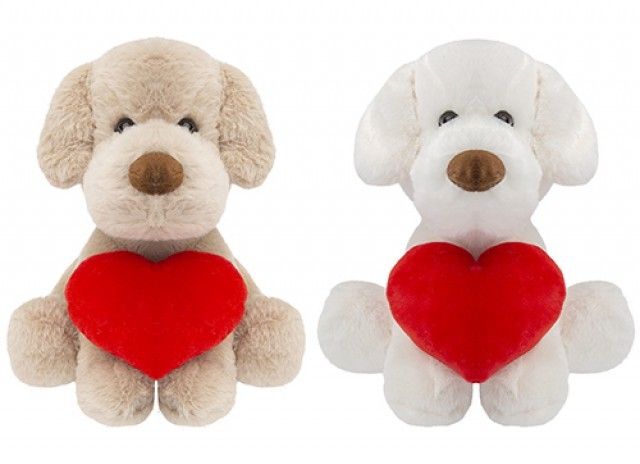Assorted Puppy with Love Heart Plush for valentine (26cm)