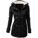 warm winter fur collar jackets women new horn button Long down coat women parka Plus Size female parka hoodies Women DJFShopping/Fashion