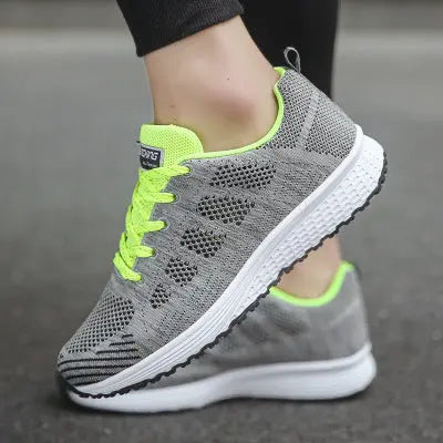 Women Casual Shoes Fashion Breathable Walking Mesh Flat Shoes Woman White Sneakers Women Tenis Feminino Female Shoes DJFShopping/Fashion