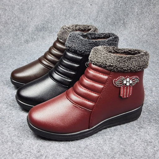 The new winter shoes elderly mother lady shoes thick warm high Bangmian boots lady winter cotton boots DJFShopping/Fashion