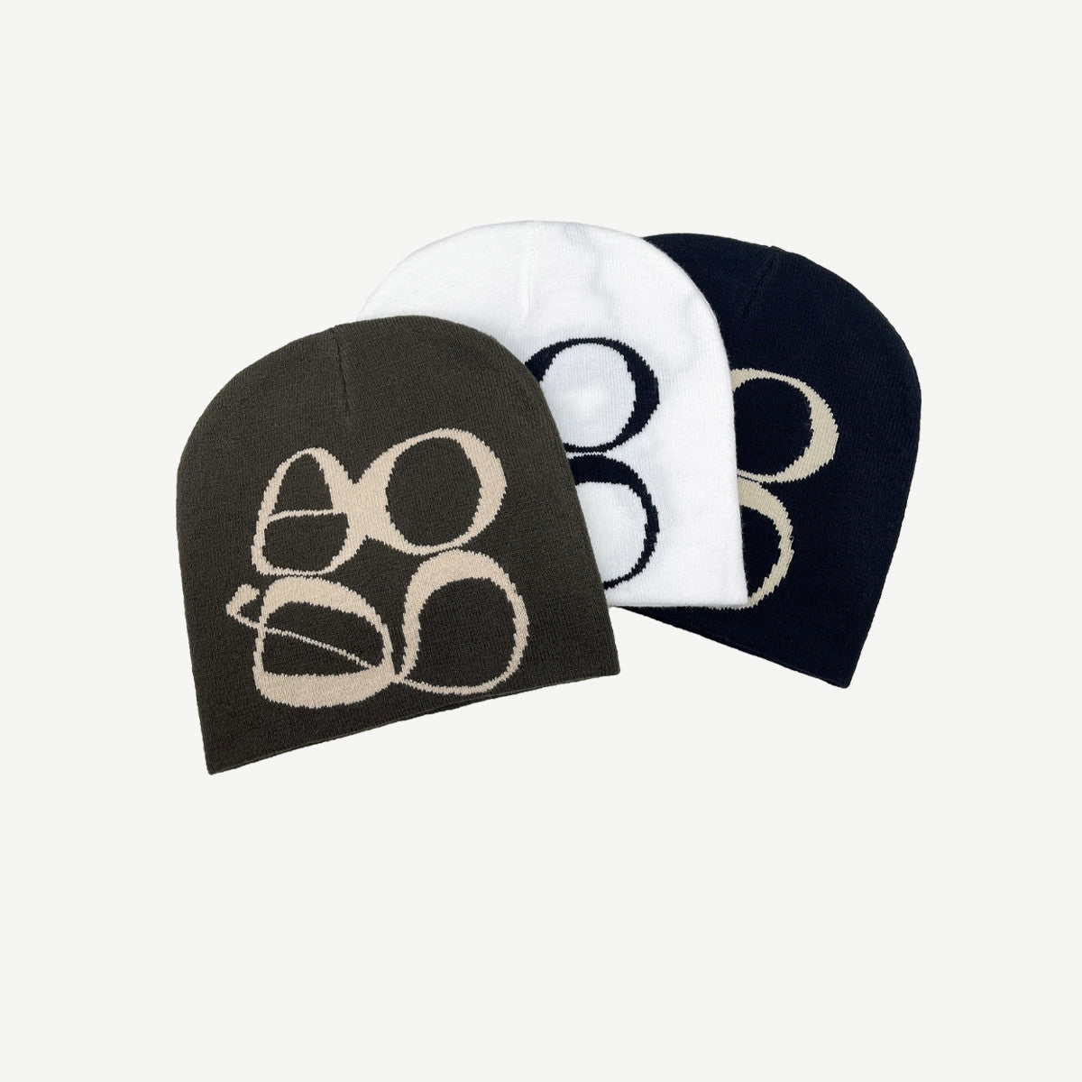 Winter New Printed Letters Woolen Cap Women