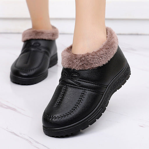 Winter Lady Old Beijing Cloth Shoes With Fleece To Keep Warm DJFShopping/Fashion