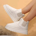 Winter Snow Boots Fashion Flat Thick-soled Cotton Shoes Round Toe Warm Plush Ankle Boot For Women DJFShopping/Fashion