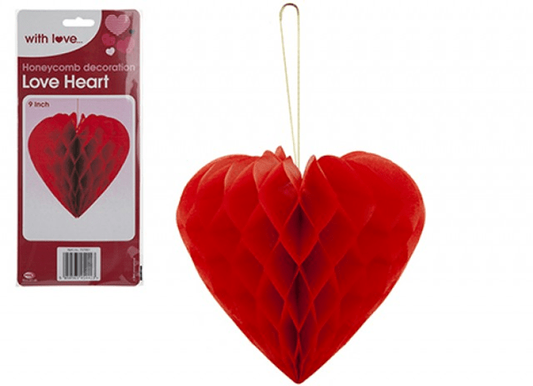 9 Inch Honeycomb Heart Decoration for valentine